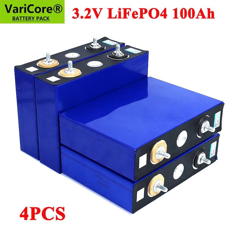 4 шт 3 2 V 100Ah LiFePO4 аккумулятор литий железо phospha DIY 4S 12V 24V 300A мотоцикл электромобиль