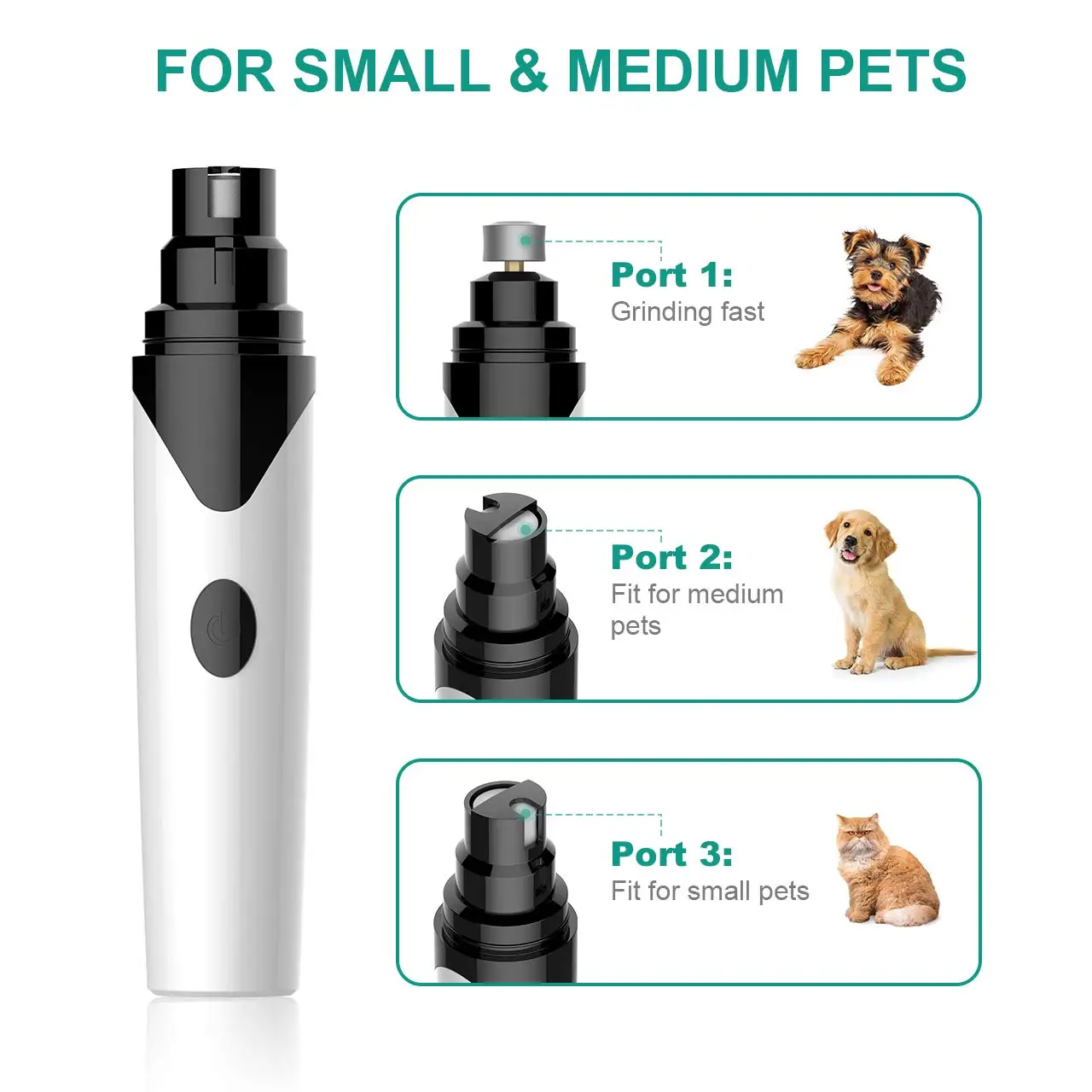 Rechargeable Pet Nail Grinder Dog Clippers Painless USB Electric Cat Paws Cutter Grooming Trimmer File US Dropshipping | Дом и сад