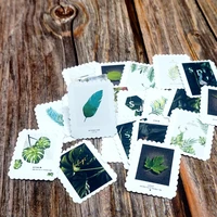 22pcs green leaf waterproof stickers diy decorations scrapbooking diary albums stickers laptop notebook phone guitar stickers