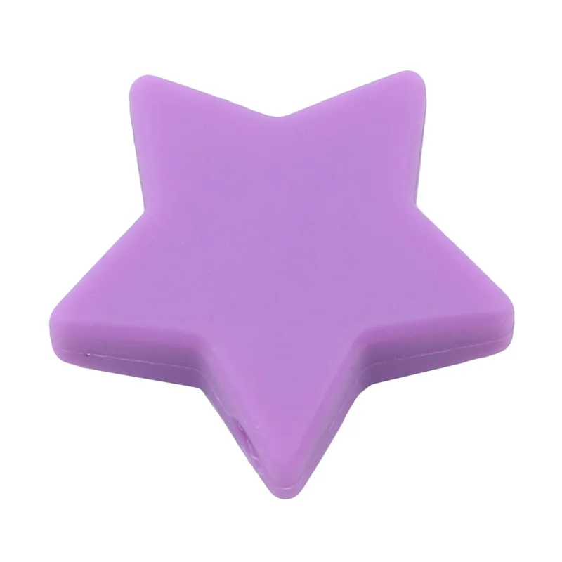 

5pcs Silicone Star Beads BPA Free Baby Teething Beads Chewable Silicone Teethers Infants Nursing Nipple Chain Tools