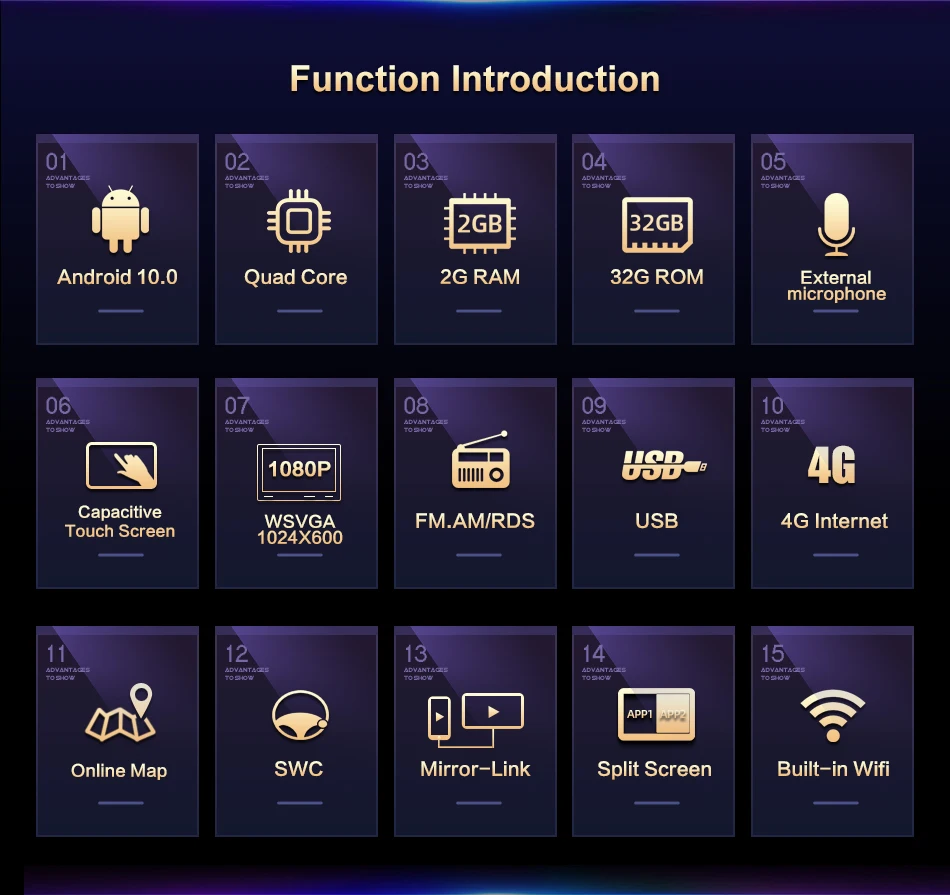 Автомагнитола на Android 10 мультимедийный плеер для Volkswagen GOLF 7 2013-2016 GPS навигация 2 din
