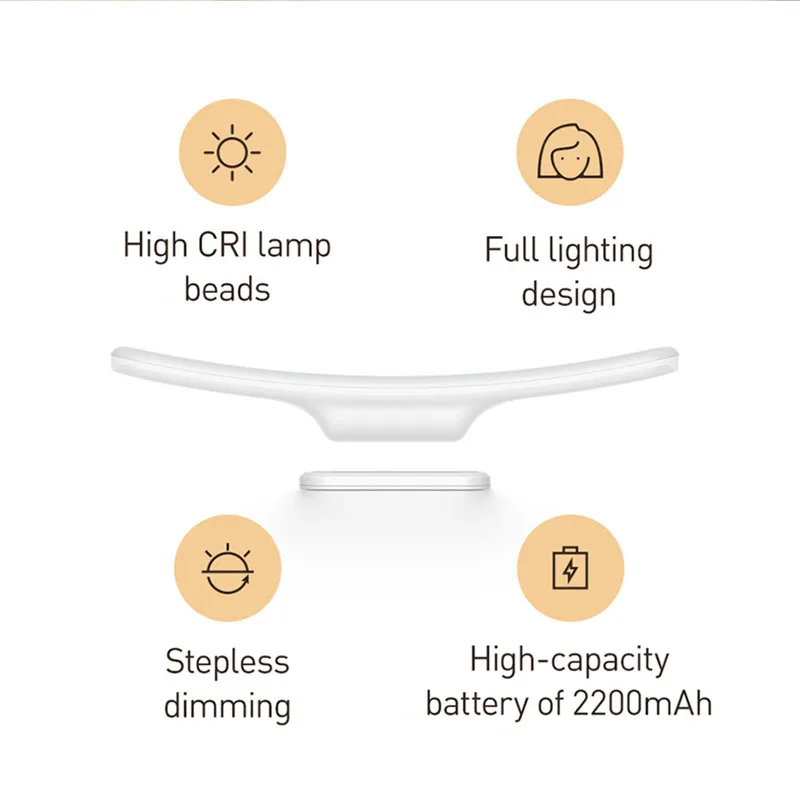 Baseus LED Makeup Mirror Light Dimmable Vanity for Dressing USB Rechargeable Make Up Wall Lamp Home Bathroom | Освещение