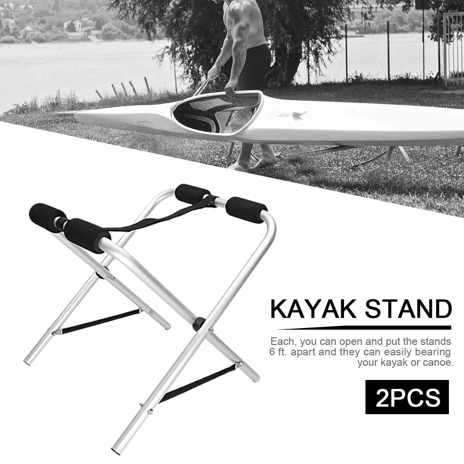 

2PCS Kayak Canoe Storage Rack Fishing Rod Holder Boat Kayak Canoe Yacht Organiser Pole Tube Mount Bracket Lure Pliers Storage