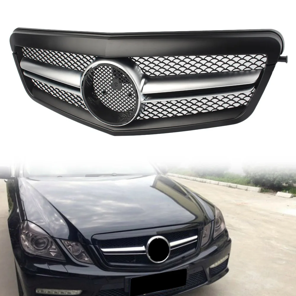 Матовая Черная передняя решетка спортивный радиатор для Mercedes Benz E Class W212 S212 2010 2011