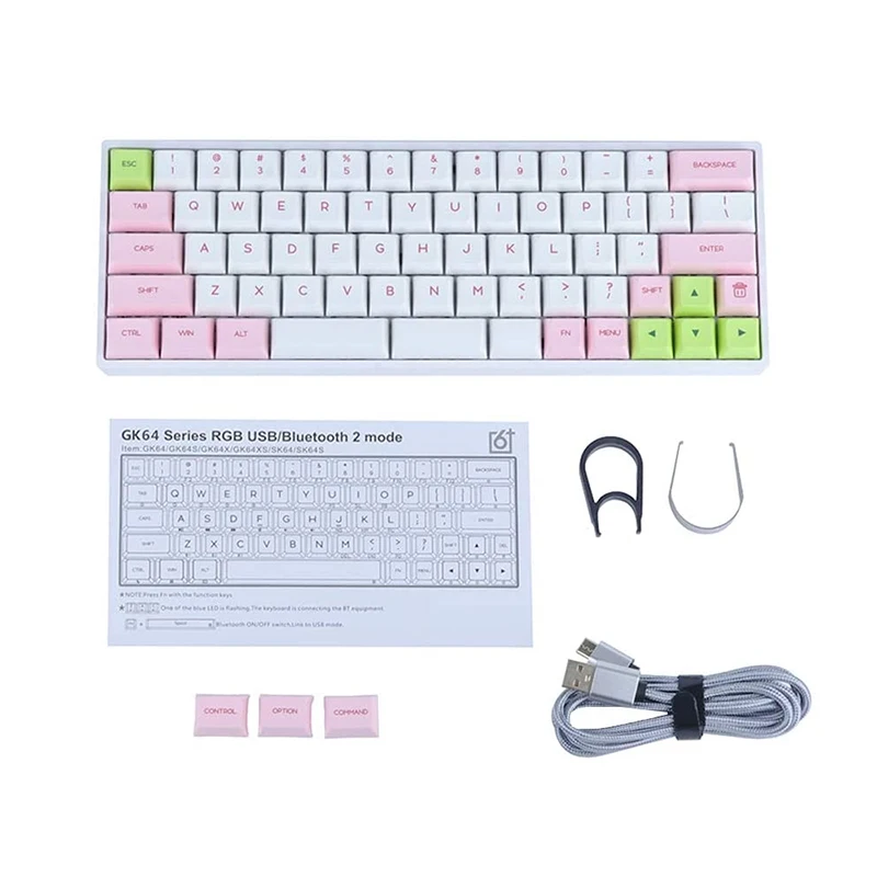 skyloong sk66 mechanical keyboard rgb gaming 66 keys gateron blue switches wireless bluetooth keyboards programmable for micwin free global shipping