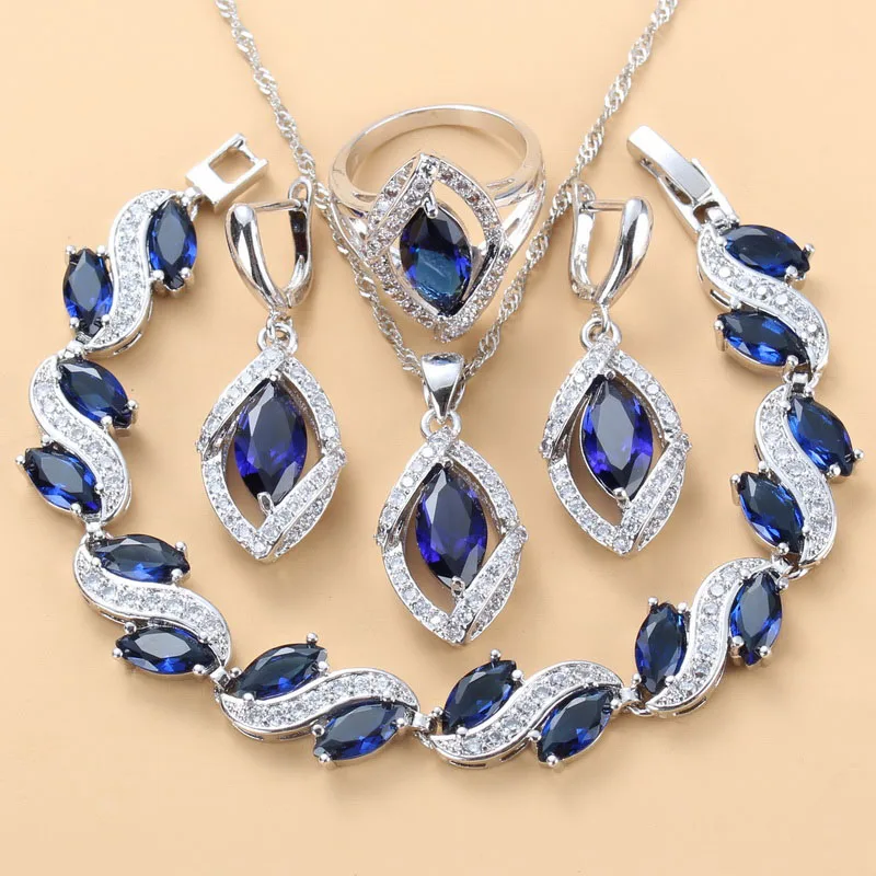 Женский ювелирный комплект из браслета и кольца серебра 925 пробы|jewelry sets|women jewelry