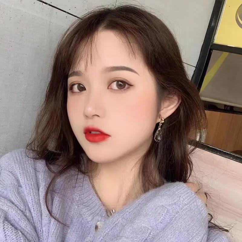 Серьги-иглы из серебра 925 пробы корейский Асимметричный геометрический