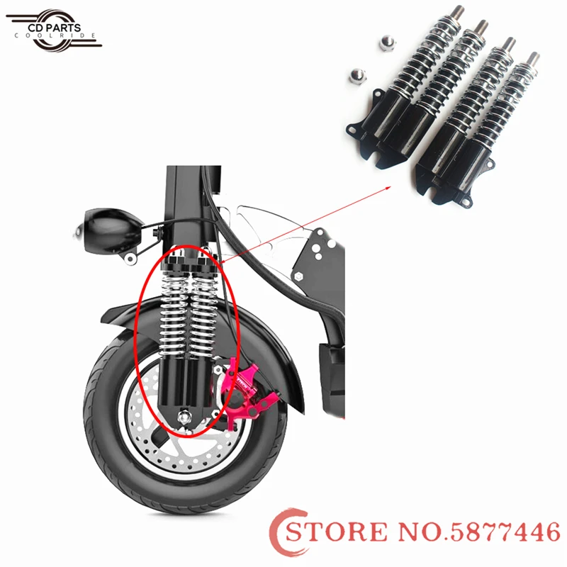 10 Inch Electric Scooter Double Drive Hydraulic Front Shock Absorber 12mm Thick Double Oil Pressure Strong Shock Absorption