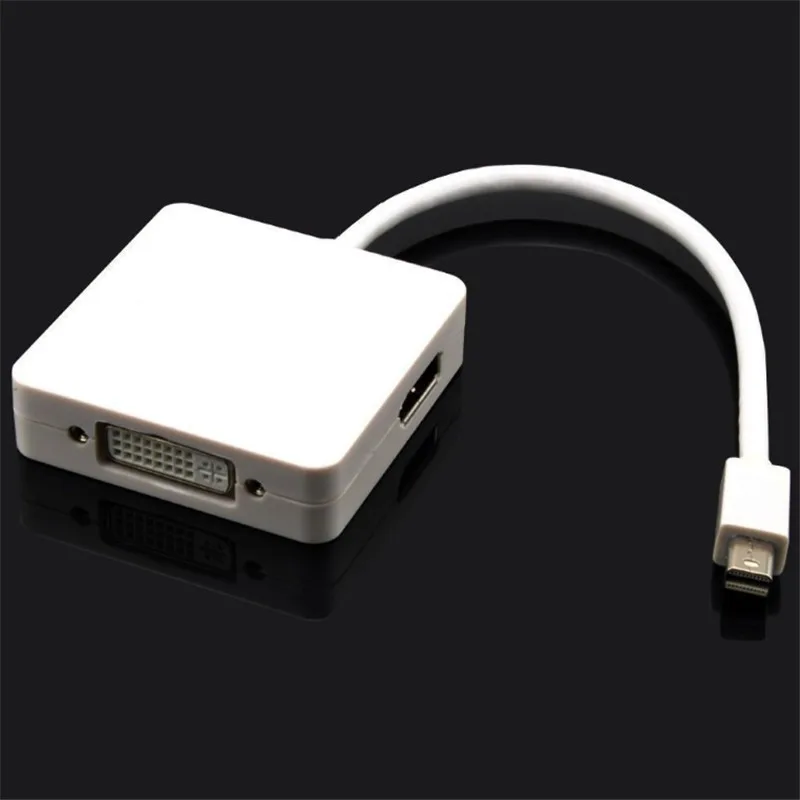 3 в 1 Мини порт дисплея DP к DVI HDMI совместимый Кабель адаптер штырь гнездо для Mac Macbook