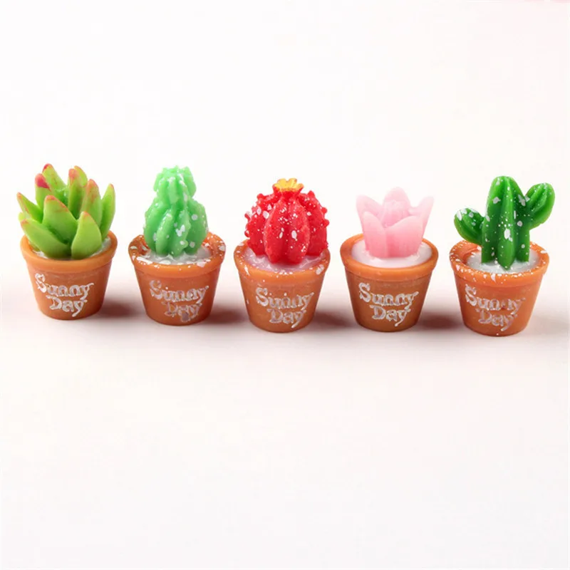 1 шт. милый мини суккулент кактус растение декор сделай сам поделки из смолы