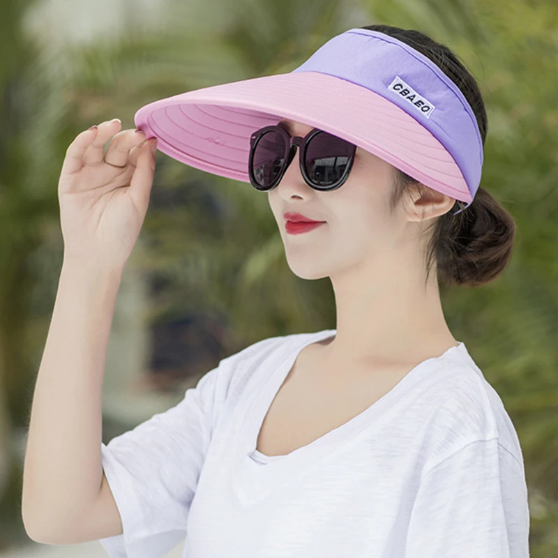 Женская Солнцезащитная шляпка летняя пустая с козырьком и широкими складными
