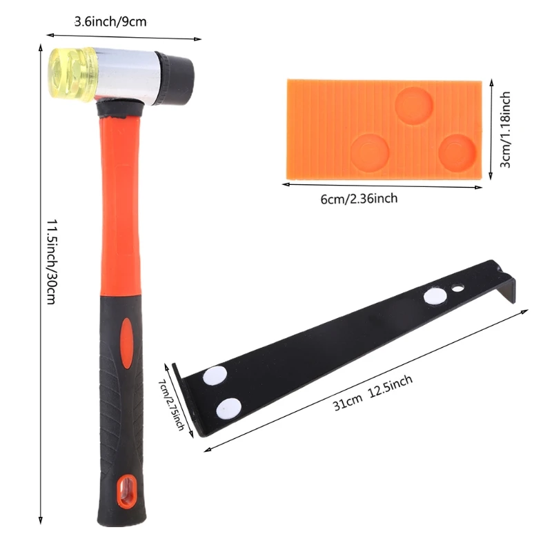 

157A Professional Wood Flooring Installation Kit, 43pcs Laminate Flooring Tools Set with 40 Spacers, Tapping Block, Pull Bar