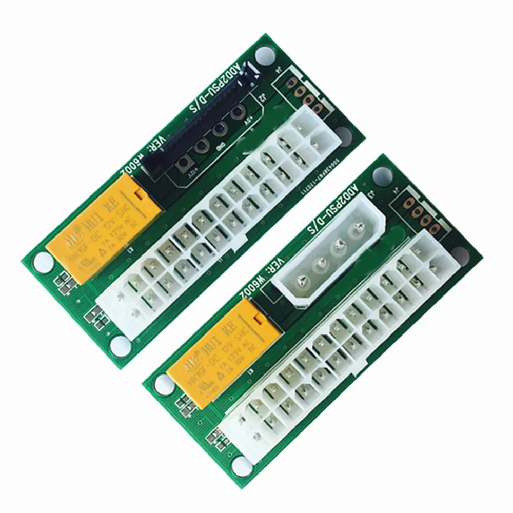 Адаптер синхронизации с двойным блоком питания ATX 24Pin на 4pin Molex синхронный Разъем