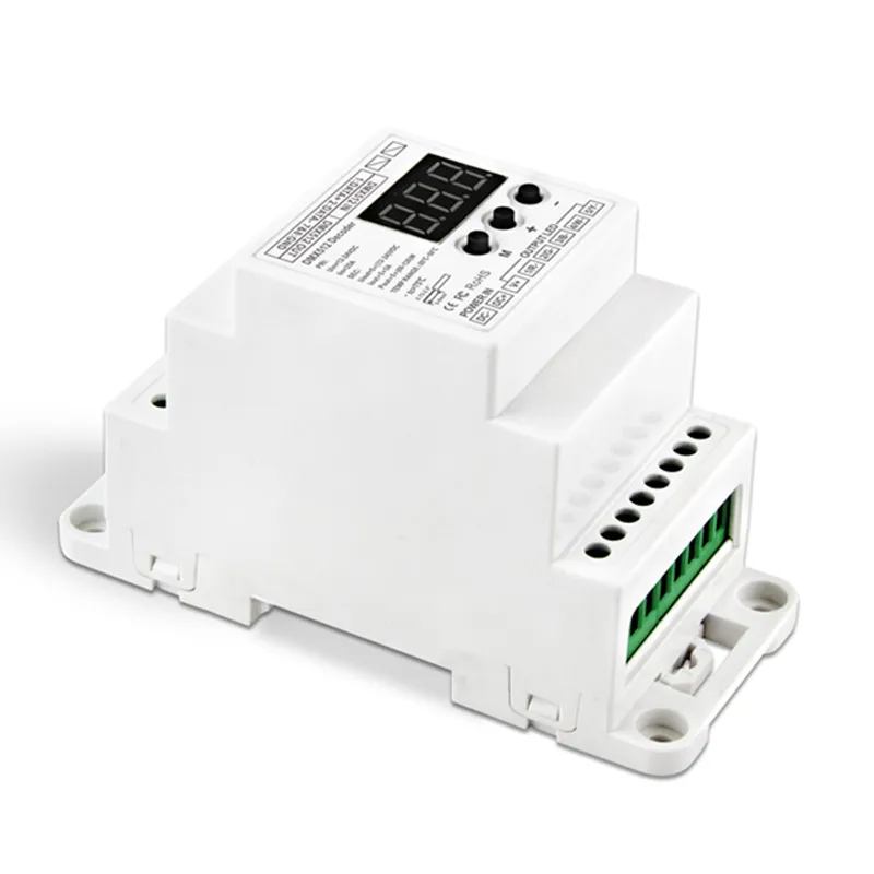BC-835-DIN-RJ45 DC12-24V 5А * 5CH din-рейка ШИМ постоянное напряжение светодиодный декодер DMX512 с