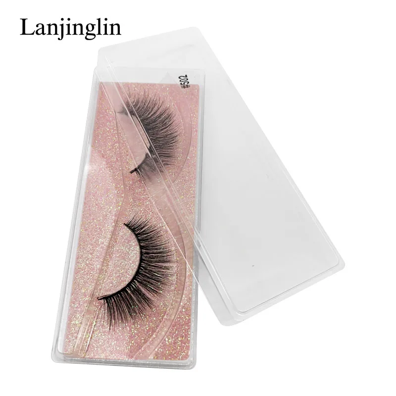 LANJINGLIN, 1 пара, 3d, норковые накладные ресницы, натуральные, длинные, накладные ресницы, для наращивания, сексуальные, для макияжа, красивые, бесклевые, оптом