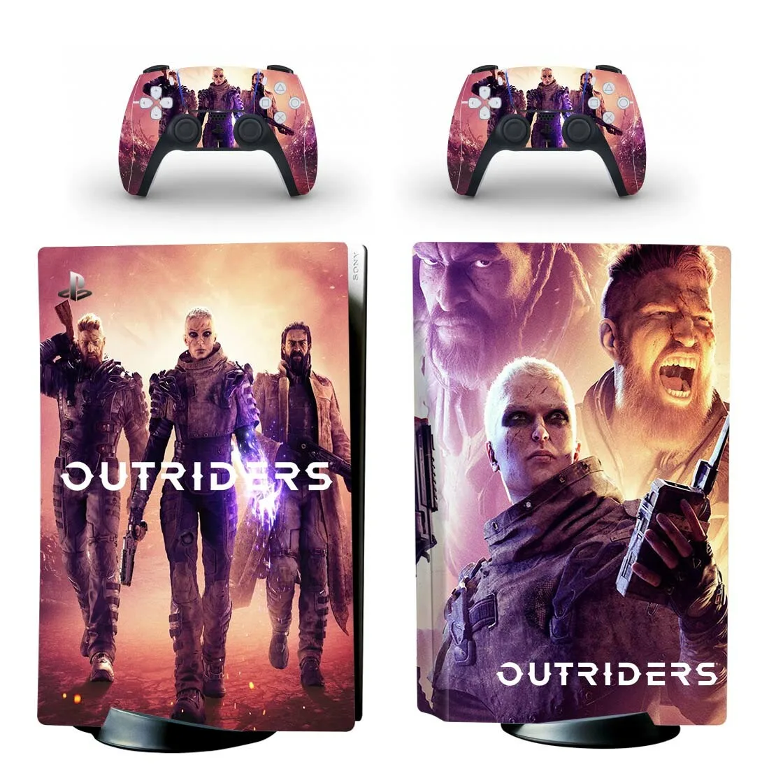 

Наклейка Outriders PS5 для консоли Playstation 5 и 2 контроллера