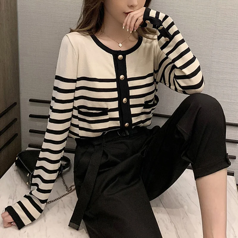 

Осенне-зимняя Свободная Женская одежда в ретро-стиле для ленивых женщин нежная верхняя короткая трикотажная одежда nuyoah