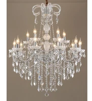 chrome crystal chandeliers home lighting lustres de cristal decoration d62cm h73cm 6arms candle chandelier living room pendants