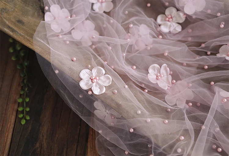 Fotograf&iacute;a de reci&eacute;n nacido accesorios flor fondo s&oacute;lido manta para fotograf&iacute;a apoyos estudio dispara Floral Preal abrigo de encaje beb&eacute; foto-5