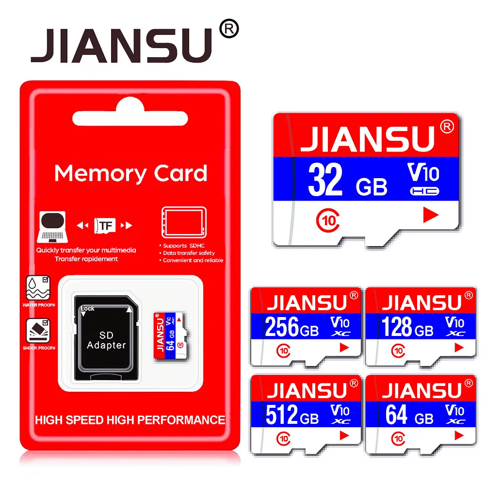Карта памяти Micro MiniSD 256 ГБ, высокоскоростная карта Micro MiniSD 32 Гб 16 Гб Tarjet Micro TF карта 64 Гб 128 Гб класс 10, карта памяти, бесплатный адаптер