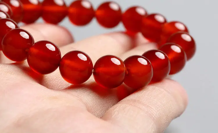 Красные Бусины Из халцедона золотое покрытие богатство Божьего зверя (PIXIU)