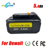 saikeung 18v 5ah lithium battery is suitable for dewalt power tools dcb184 dcb200 rechargeable power tool set 20v 18volt 5000mah