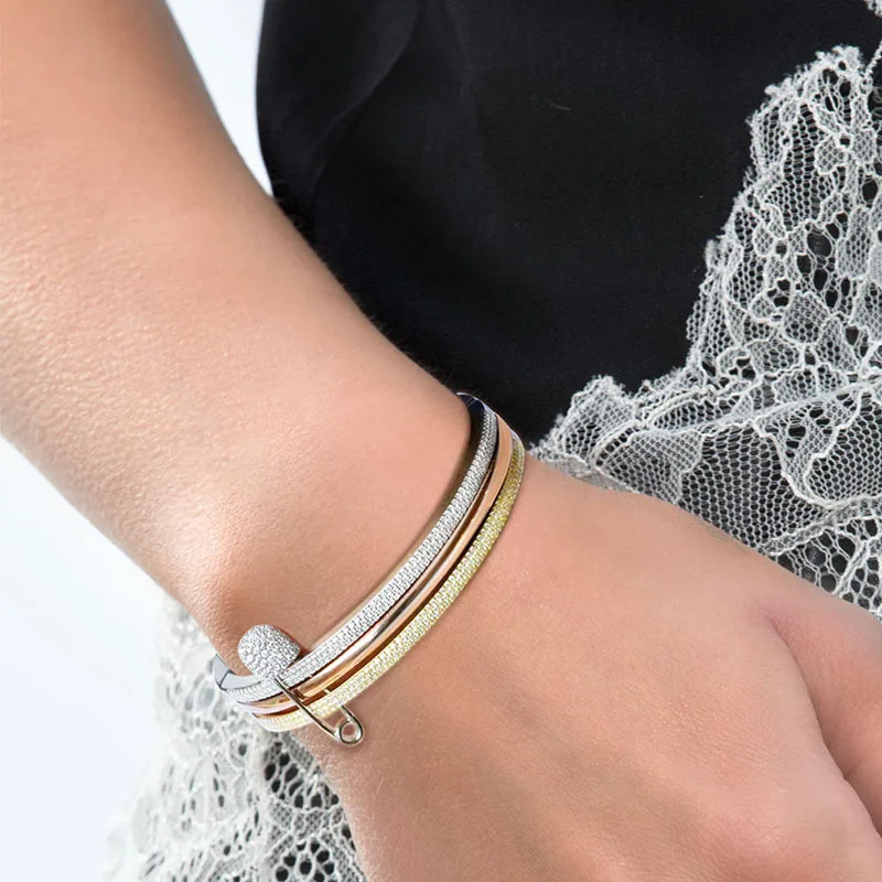 

NEW Arrival Brand Bangle and ring women's Jewelry set AAA white color zircon Bracelet female fashion accessories best gift