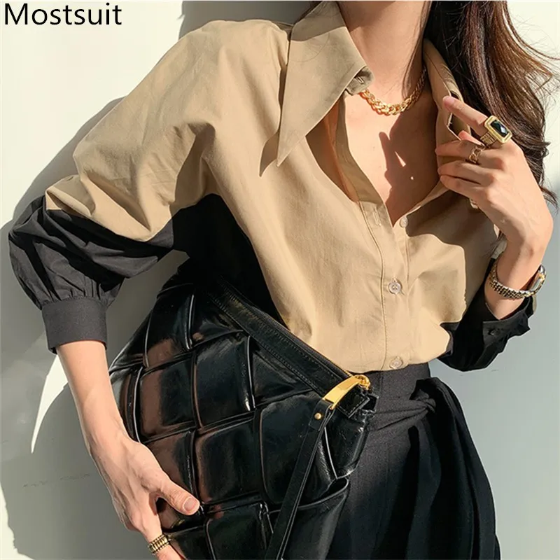 

Женская блузка с длинными рукавами, элегантная Весенняя блузка в Корейском стиле, 2021