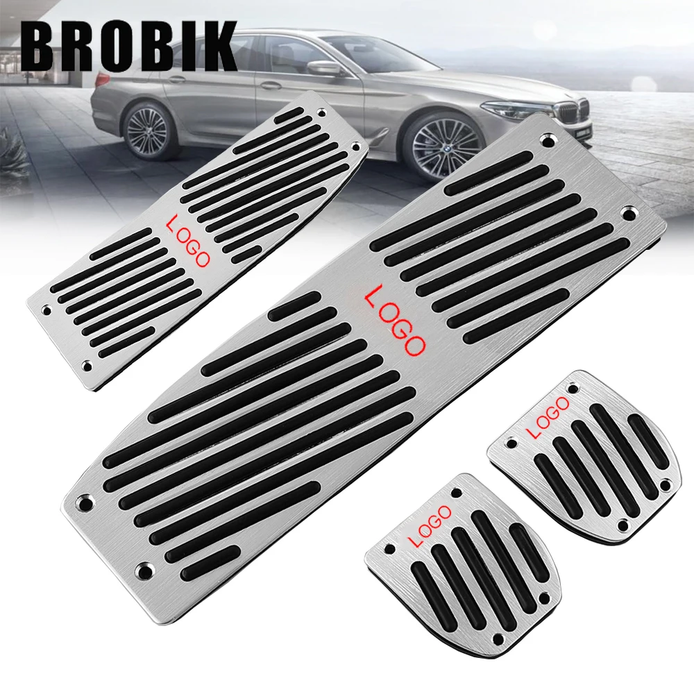 

BROBIK For BMW X1 M3 E39 E46 E87 E84 E90 E91 E92 AT/MT Accelerator Brake Car Accessories Foot Rest Pedal Pads Gas Refit Sticker