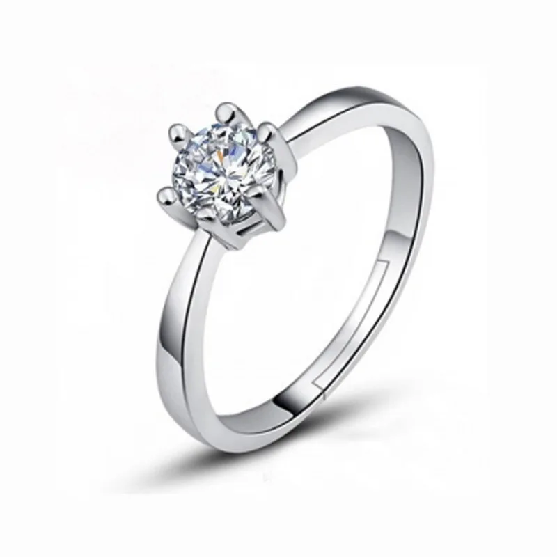 Descuento anillo de diamante pequeño laboratorio femenino lujo Plata Ley auténtica compromiso anillos bod | Украшения и