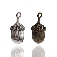2pcsset tibetan silverbronze 3d nut acorn charms pendant diy necklace jewelry findings making women handmade crafts gifts