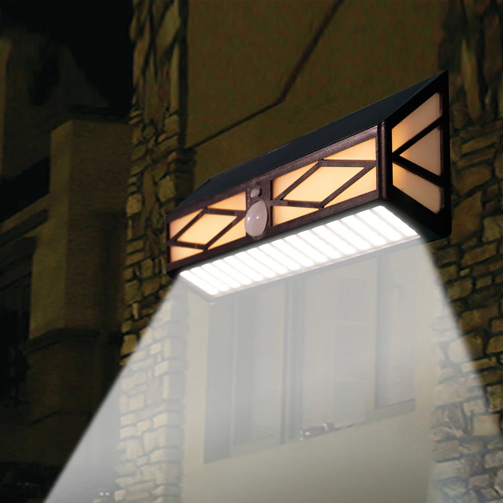 

80 LED Solar Wall Light Decorative Light Control Lamp Hanging Hollow Garden Yard Solar Power LED Waterproof Easy Installation