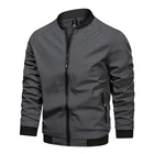 Мужская Флисовая Куртка-бомбер, новинка, Осень-зима, мужская повседневная Толстая куртка-пилот, модная уличная одежда на молнии с воротником-стойкой