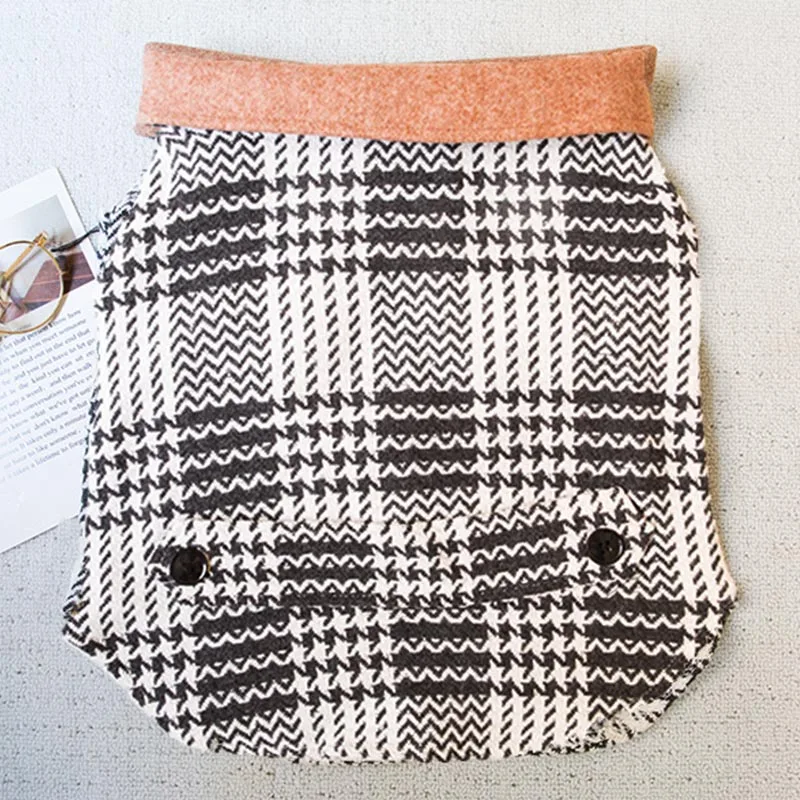 Клетчатая Одежда для собак одежда полных домашних животных средних и больших