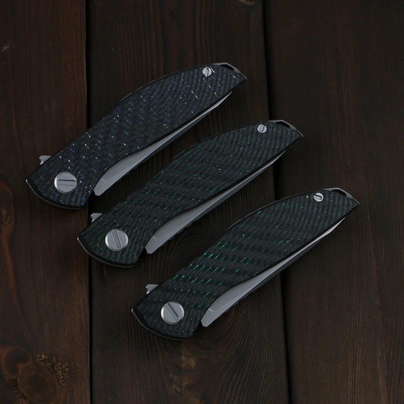 Нож Green Thorn 2020 &quotHatiOn Zero&quot D2 лезвие из углеродного волокна + титановая ручка TC4 для