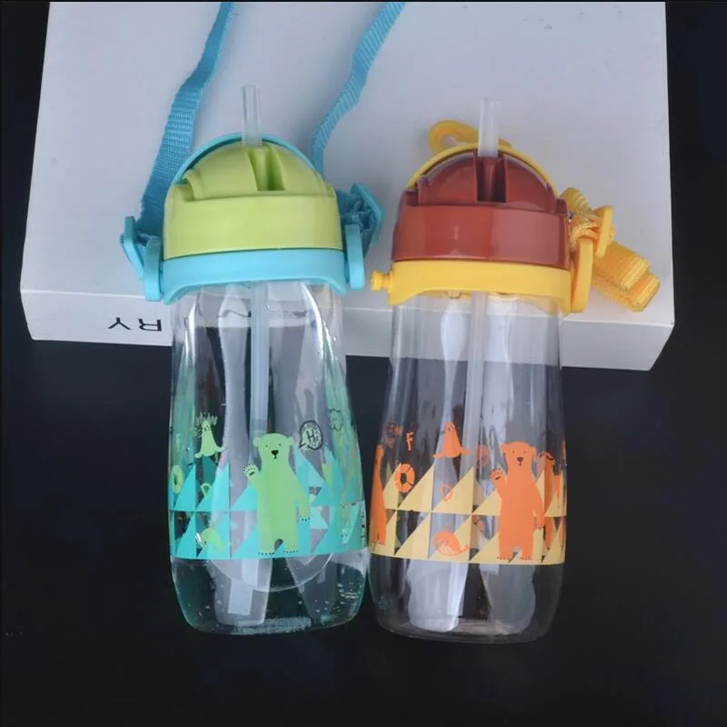 Детская школьная портативная поилка для животных с мультяшными животными