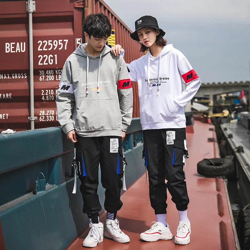 

Новинка весна-осень 2020, худи с капюшоном, модное пальто с длинным рукавом, толстовка в стиле хип-хоп, мужские повседневные спортивные брюки-к...