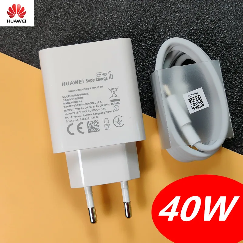 Huawei Mate 30 Pro Charger Original 40W Fast Charge Usb Wall Supercharge Adapter For P30 pro Nova 5t 5 P20 Honor 20 V20 10 | Мобильные