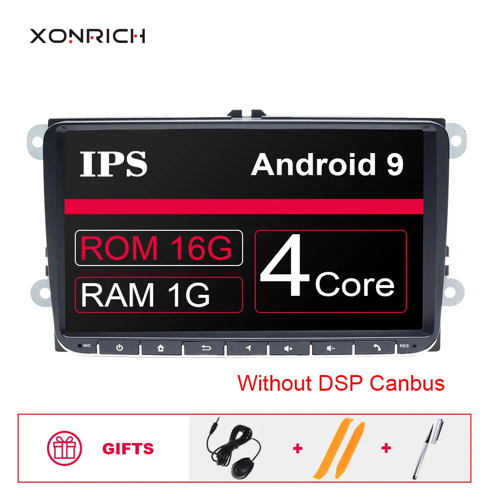 1 GB RAM 16 GB ROM " 2Din Android 9 Автомобильный DVD Радио gps навигация для VW Passat B6 volkswagen Jeta touran Skoda Octavia 2 golf 5 6 мультимедийный плеер - Цвет: 1 GB RAM 16 GB ROM