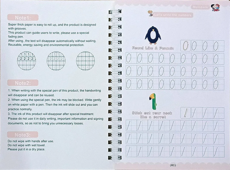 

Reusable Writing Paste Calligraphy Handwriting Copybook For Kids Word Children's Book English Calligraphic Letter Practice Toy