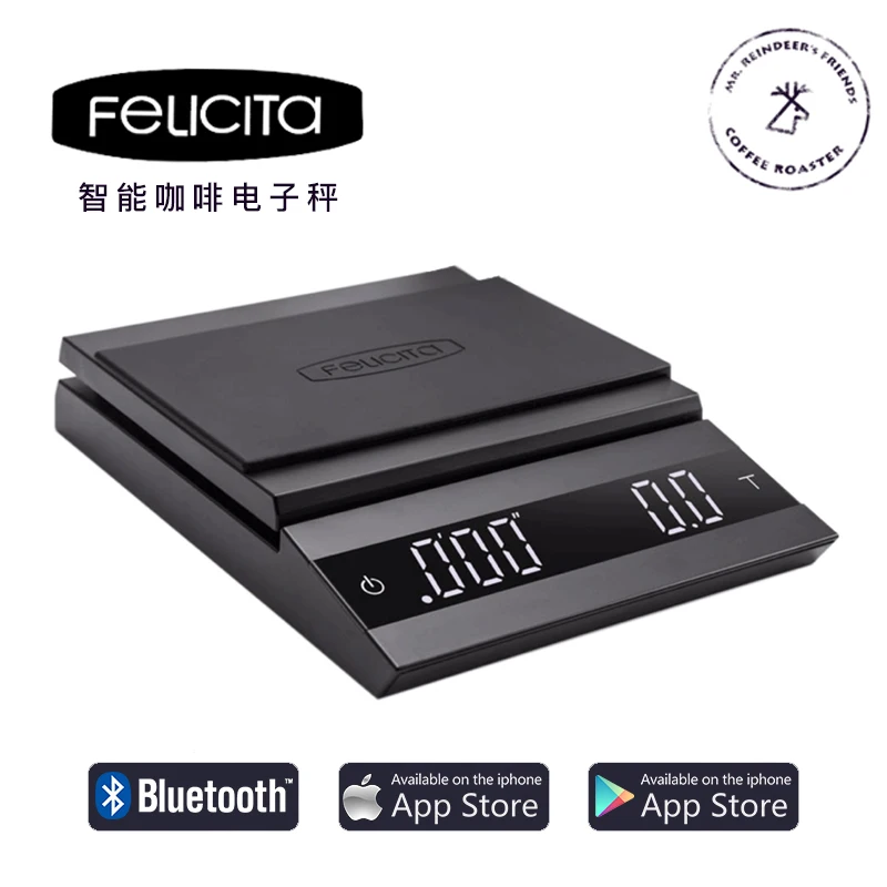 Felicita Parallel coffee scale with Bluetooth digital scale pour coffee Electronic Drip Coffee Scale with Timer