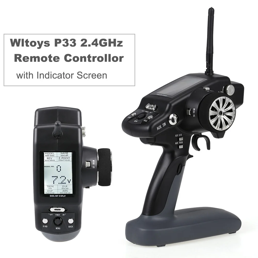 Wltoys P33 2,4 ГГц пульт дистанционного управления с индикаторным экраном Радиоуправляемый передатчик для всех список игрушек с дистанционным управлением автомобилей 12428 10428-A A959 A979