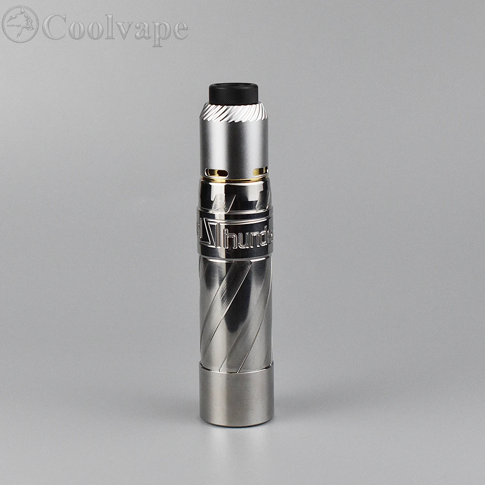 

Elthunder mod 24MM Diameter 18650/20700/21700 Battery Mechanical mod with 24mm rda Dual Coils Rebuildable Tank E-Cigarette kit