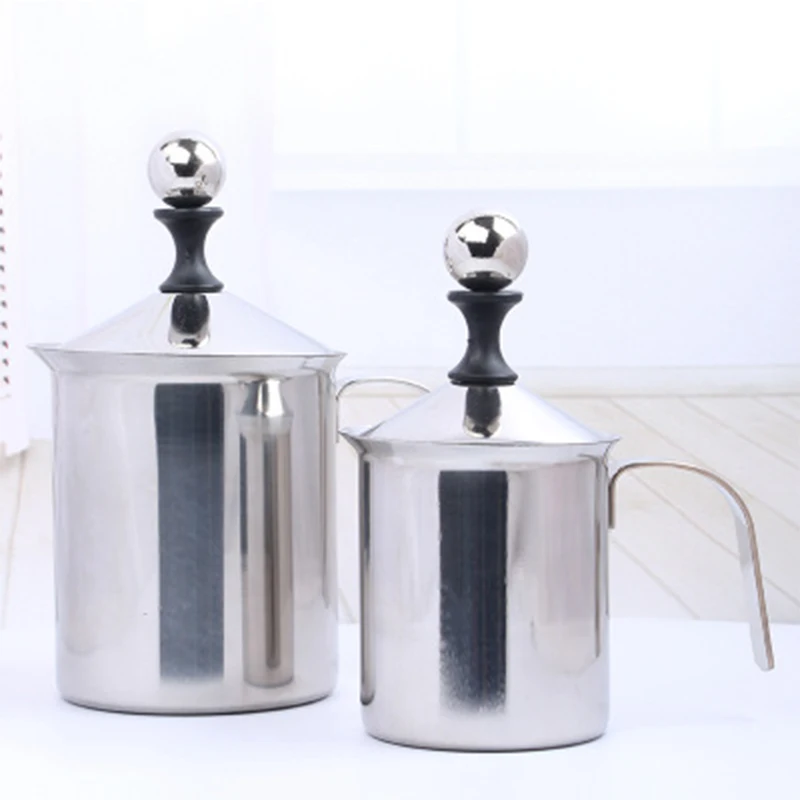 Ручной вспениватель для молока из нержавеющей стали 400 мл капучино кувшин в виде