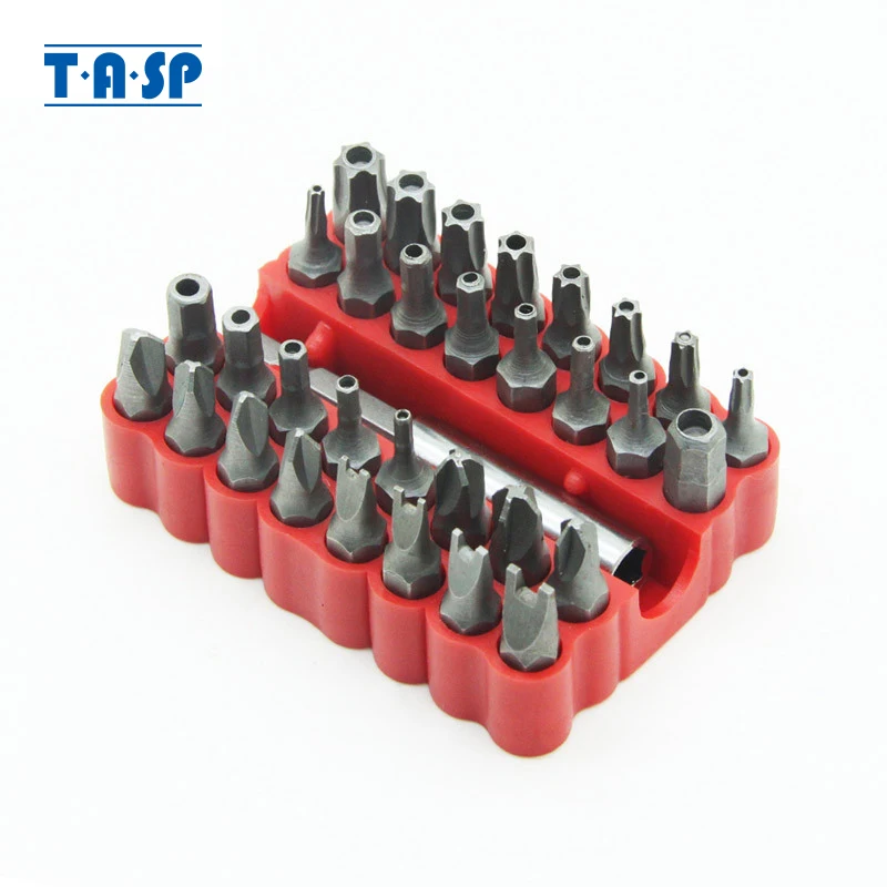Набор бит для отверток TASP CRV 32 шт. полые шестигранные головки Torx и 1/4