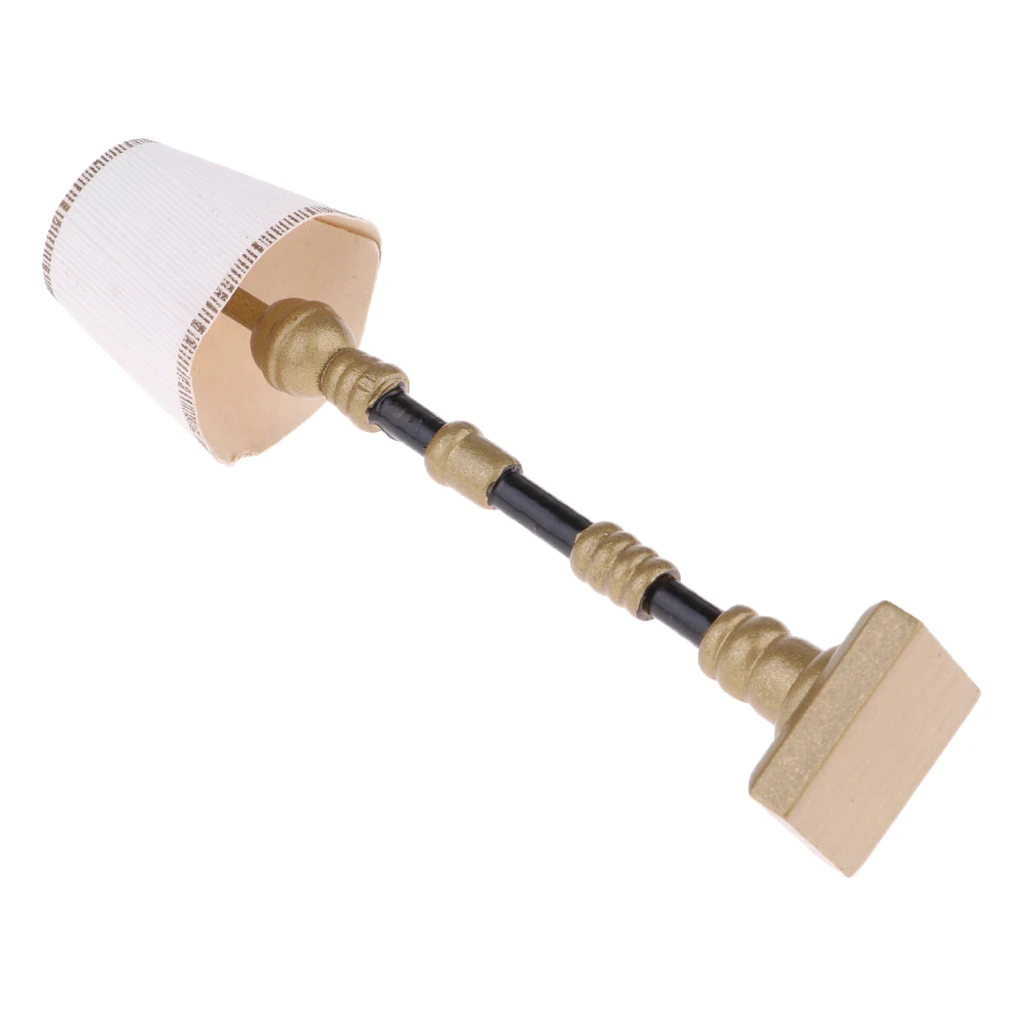 1/12 кукольный домик миниатюрная мебель белый абажур торшер светильник