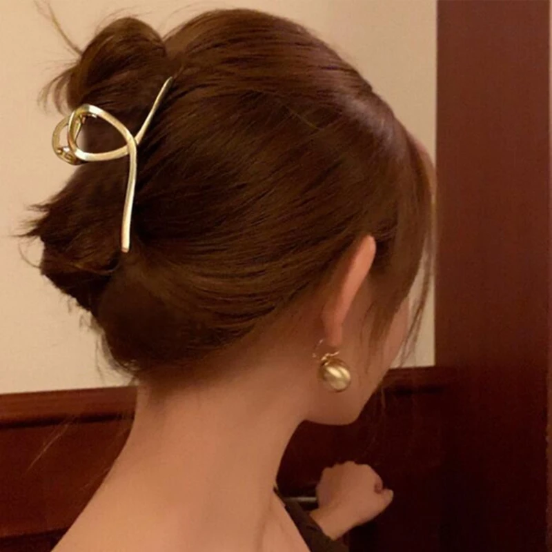 

Female Korean Style Elegant Temperament Metal Back Head Hair Grab Clip Hairpin 83XF