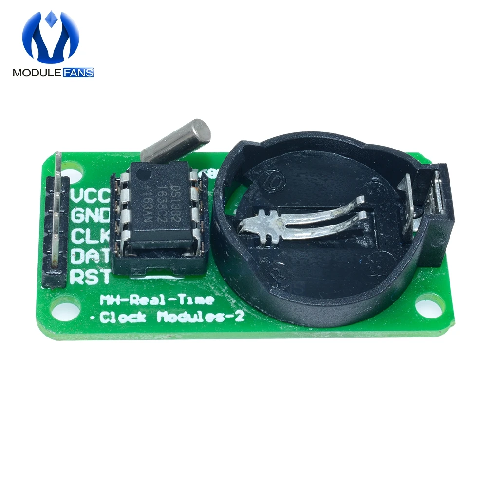 Модуль часов DS1302 в режиме реального времени 3 В 5 2 шт. для Arduino UNO с CR2032 AVR ARM PIC SMD Без