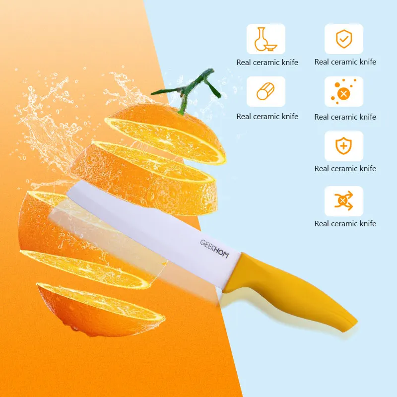 Набор керамических ножей шеф повара 3/4/5/6 дюймов для овощей мяса фруктов хлеба