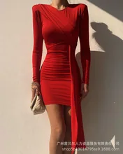 Robe plissée à ceinture pour femmes, nouvelle collection printemps 2022  (3)